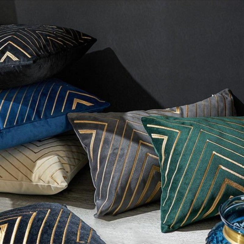 BowLift | The gilded luxury velvet cushion cover