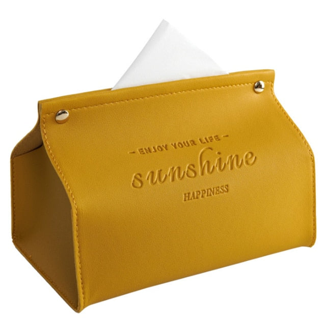 BowLift | Logan Faux Leather Tissue Box