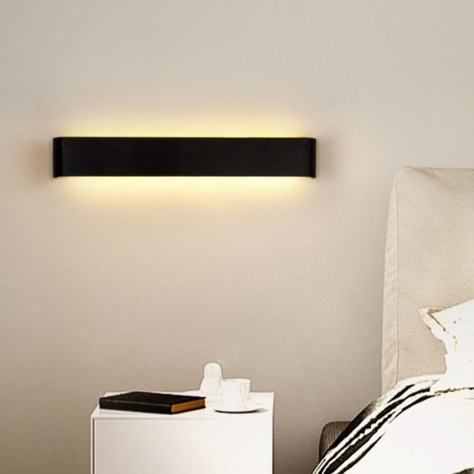 BowLift | Contemporary LED Wall Lamp – Sleek Black Aluminum Light