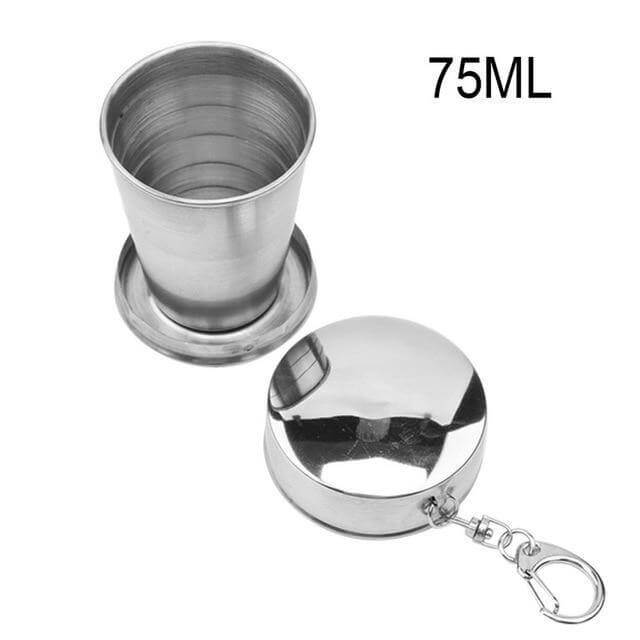 BowLift | Foldable Portable Stainless Steel Camping Cup With Keychain