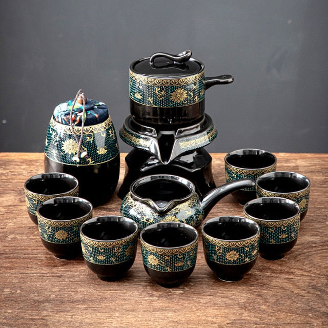 BowLift | Vintage Chinese Style Unique Ceramic Tea Set