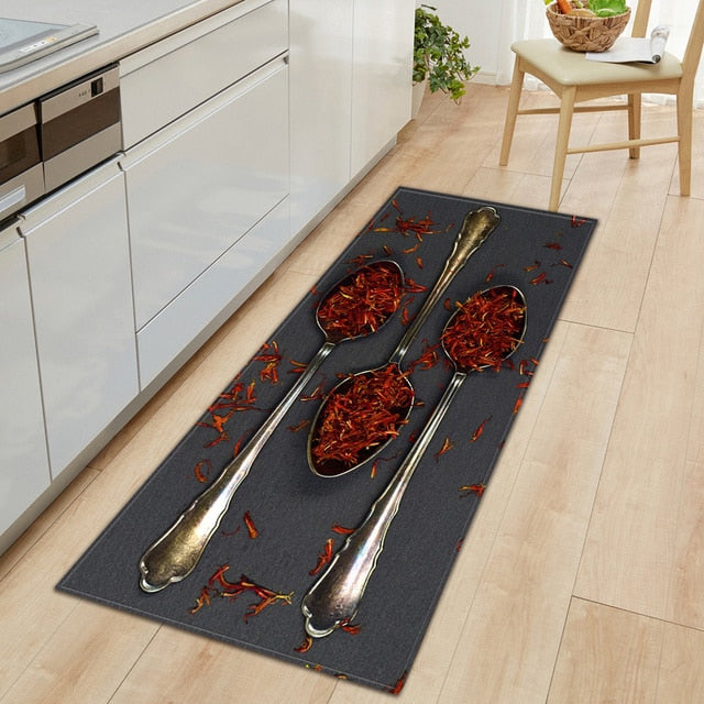BowLift | CookEase Food-Themed Kitchen Mat | Non-slip & Water-Repellent | Comfort Mat for Kitchen & Household