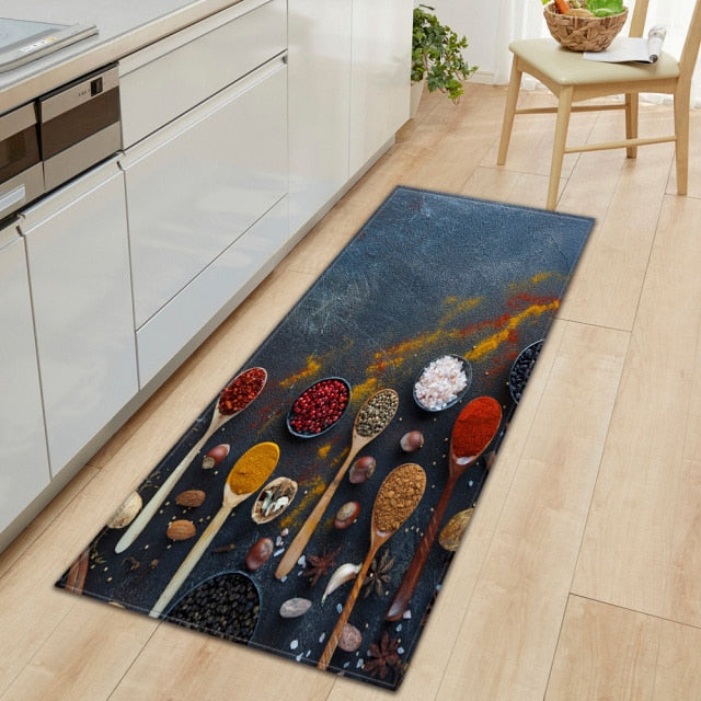 BowLift | CookEase Food-Themed Kitchen Mat | Non-slip & Water-Repellent | Comfort Mat for Kitchen & Household
