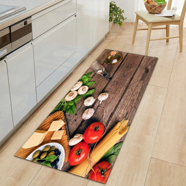 BowLift | CookEase Food-Themed Kitchen Mat | Non-slip & Water-Repellent | Comfort Mat for Kitchen & Household