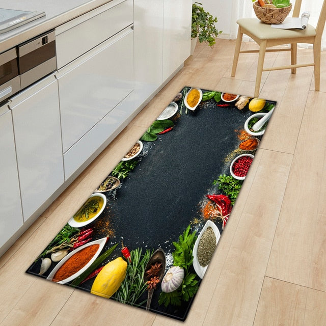BowLift | CookEase Food-Themed Kitchen Mat | Non-slip & Water-Repellent | Comfort Mat for Kitchen & Household