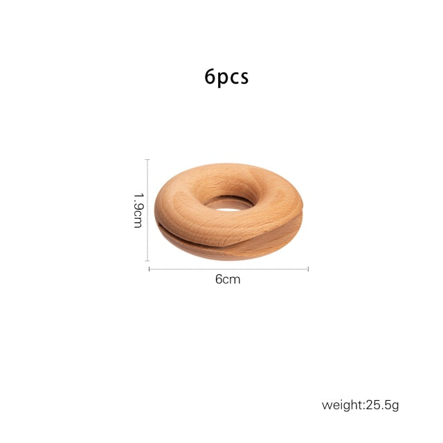 BowLift | 6Pcs Wooden Donut Seal Clips
