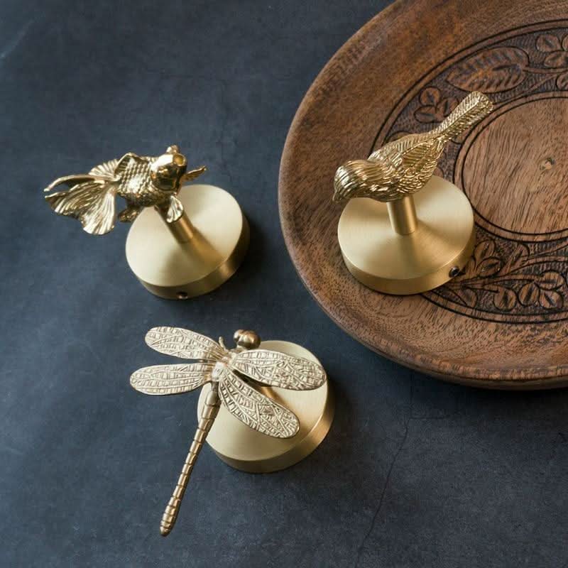 BowLift | Brass Animal Wall Hook Rack Gold Accents