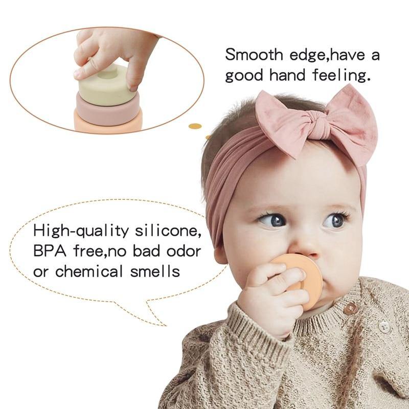 BowLift | Baby Silicone Construction Stacking Smart Block Game