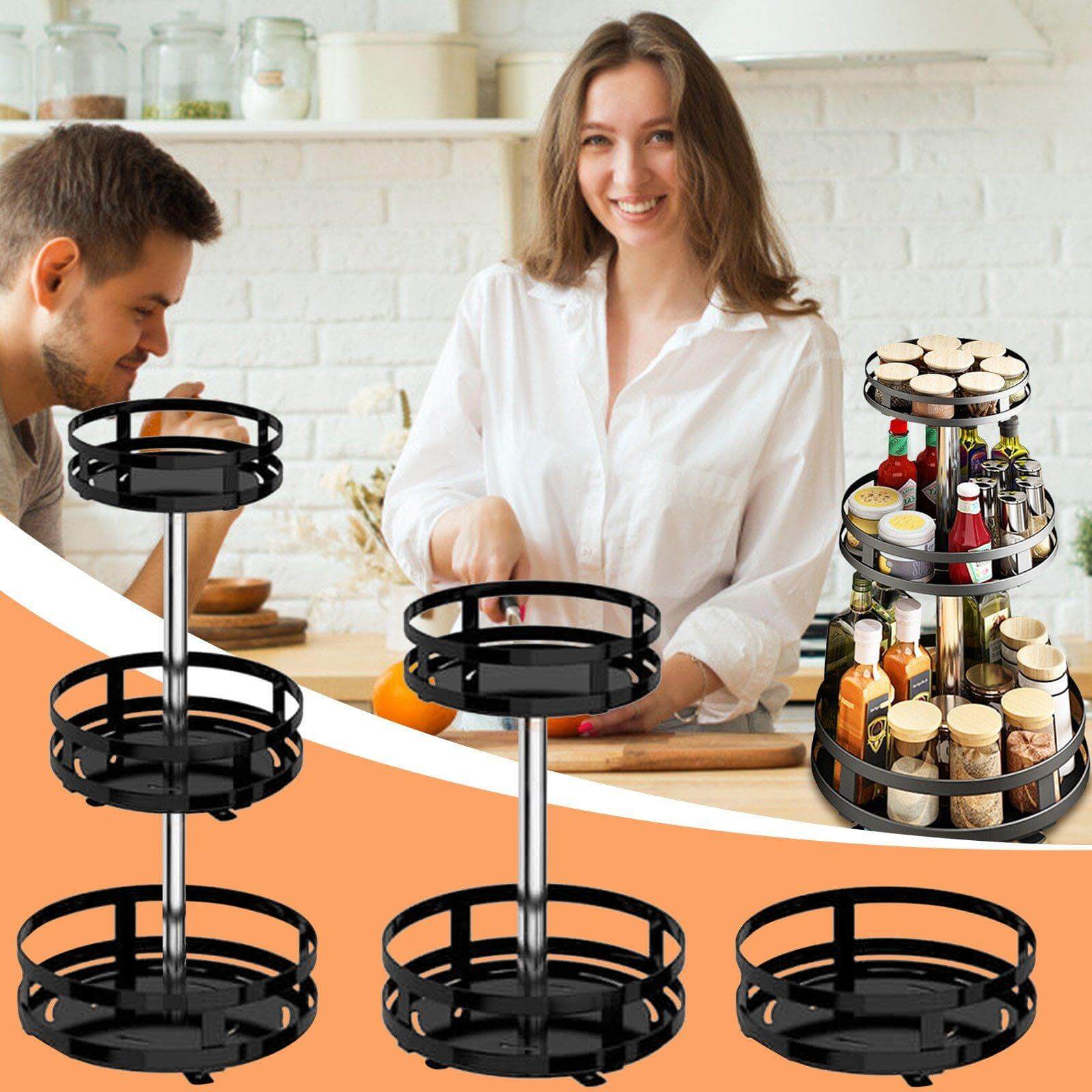 BowLift | 360 Rotating Kitchen Spice Storage Rack