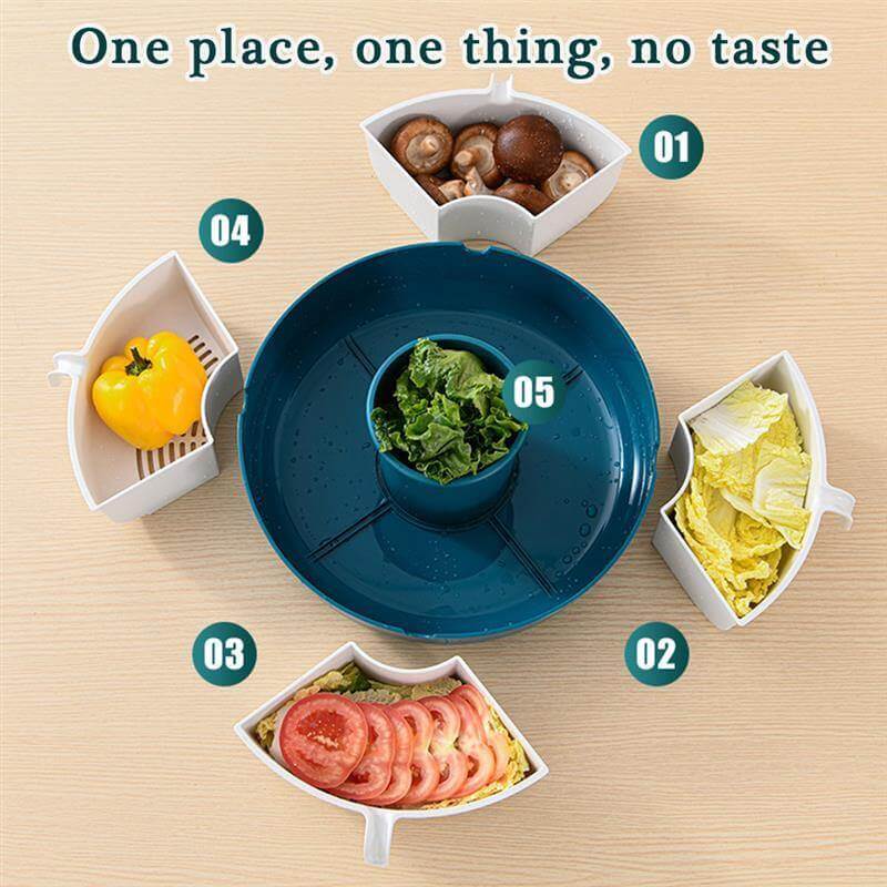 BowLift | Rotatable Vegetable Drain Basket Serving Tray