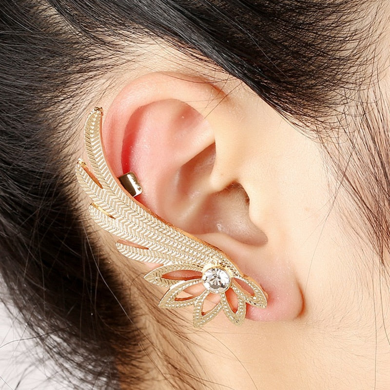 BowLift | Fashion Alloy Feather Ear cuff Clip on Earrings