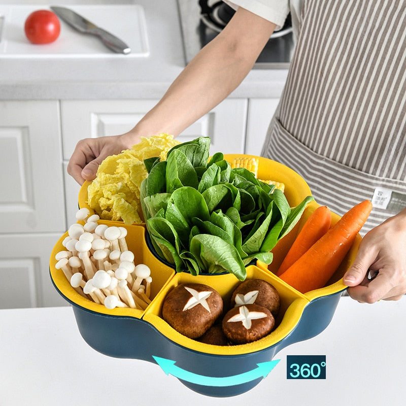 BowLift | Rotating Drain Basket Snack Tray