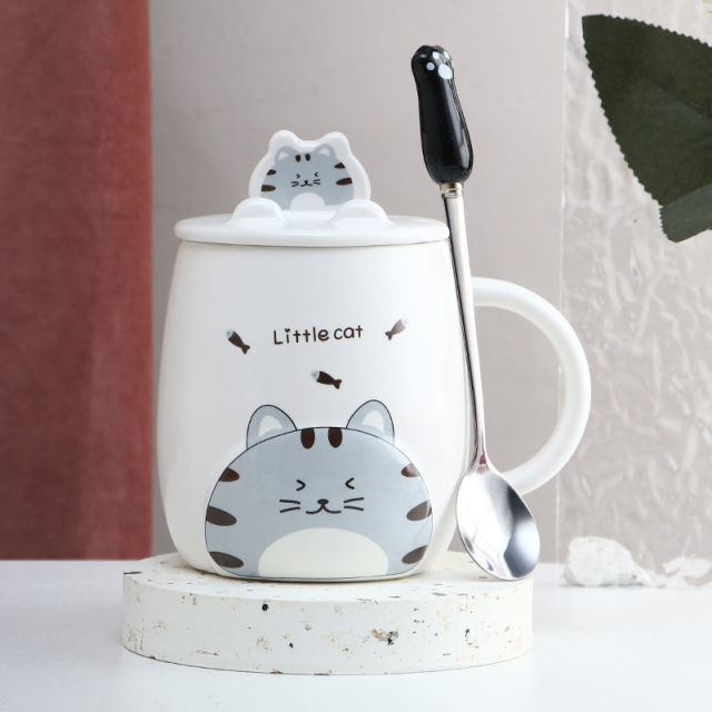 BowLift | Cute Cartoon Kitty Mug Set