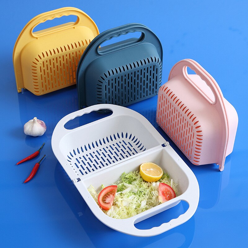 BowLift | Collapsible Folding Fruit Vegetable Washing Drainer Basket
