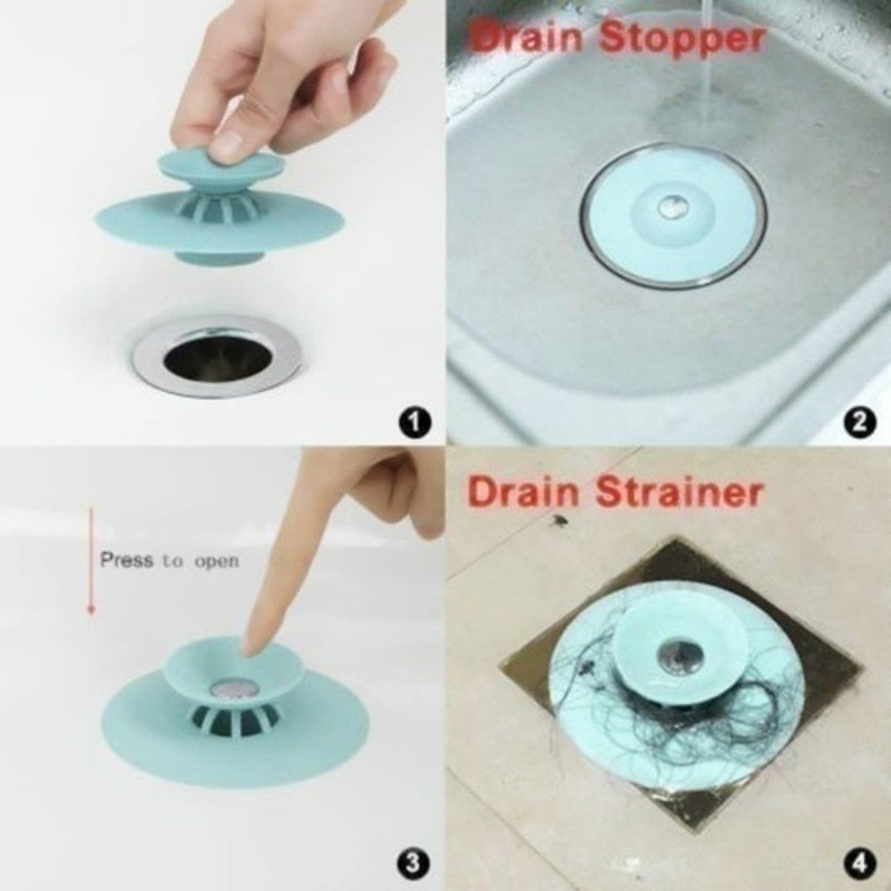 BowLift | Universal Floor Silicone Push Drain Stopper