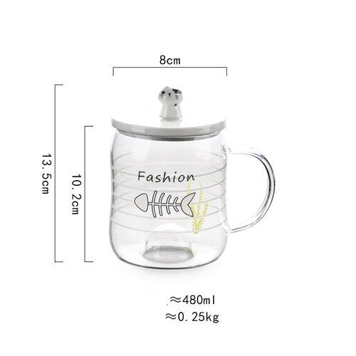 BowLift | Cartoon Cat Transparent Floating Mug