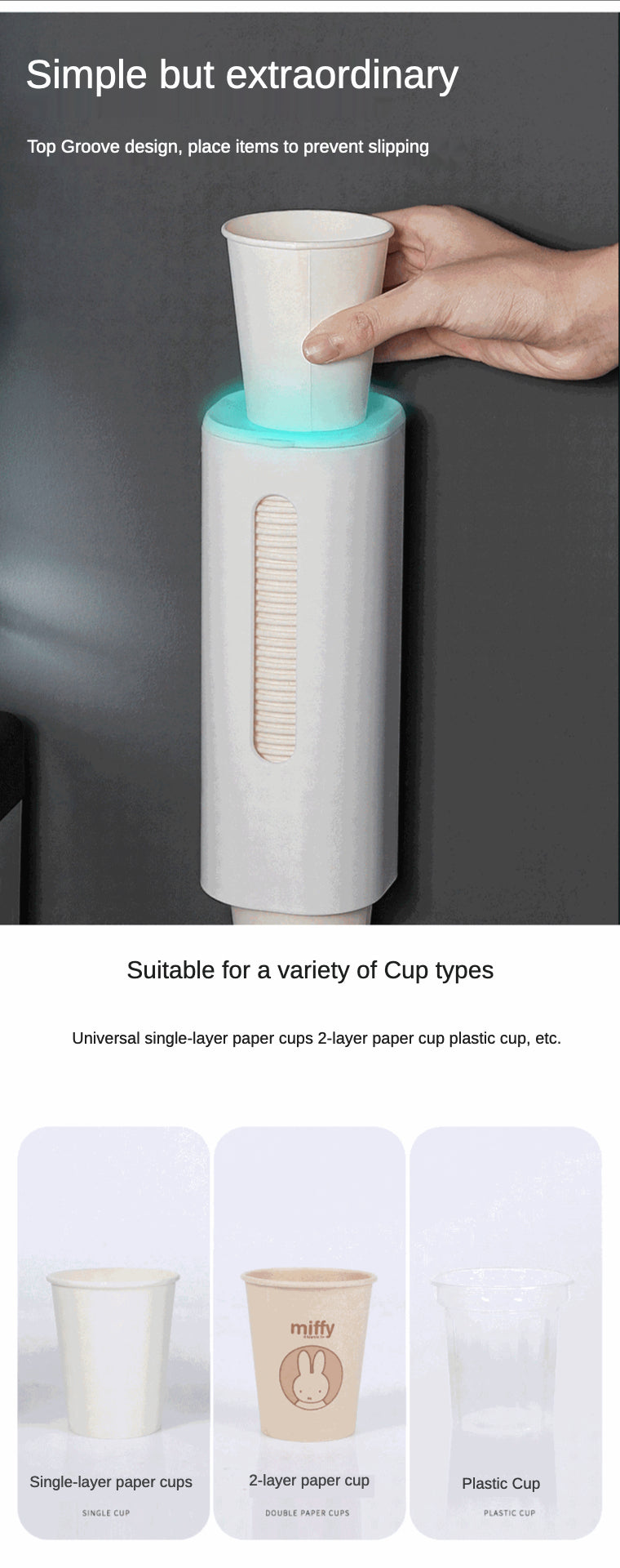 BowLift | Wall Mounted Automatic Paper Cup Dispenser