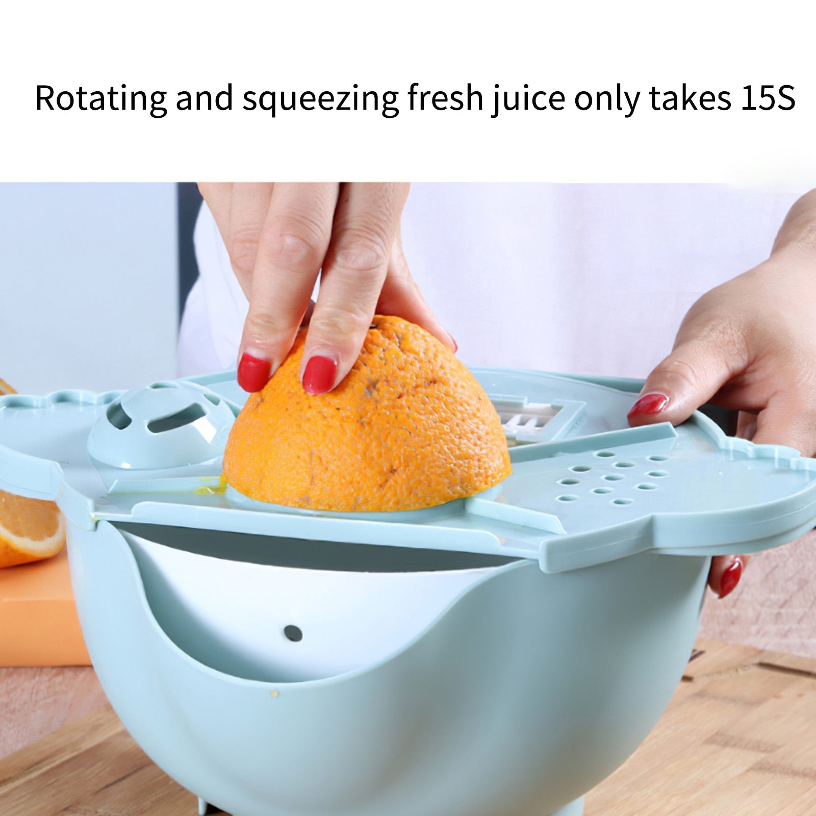 BowLift | All-in-One Drain Basket Vegetable Grater