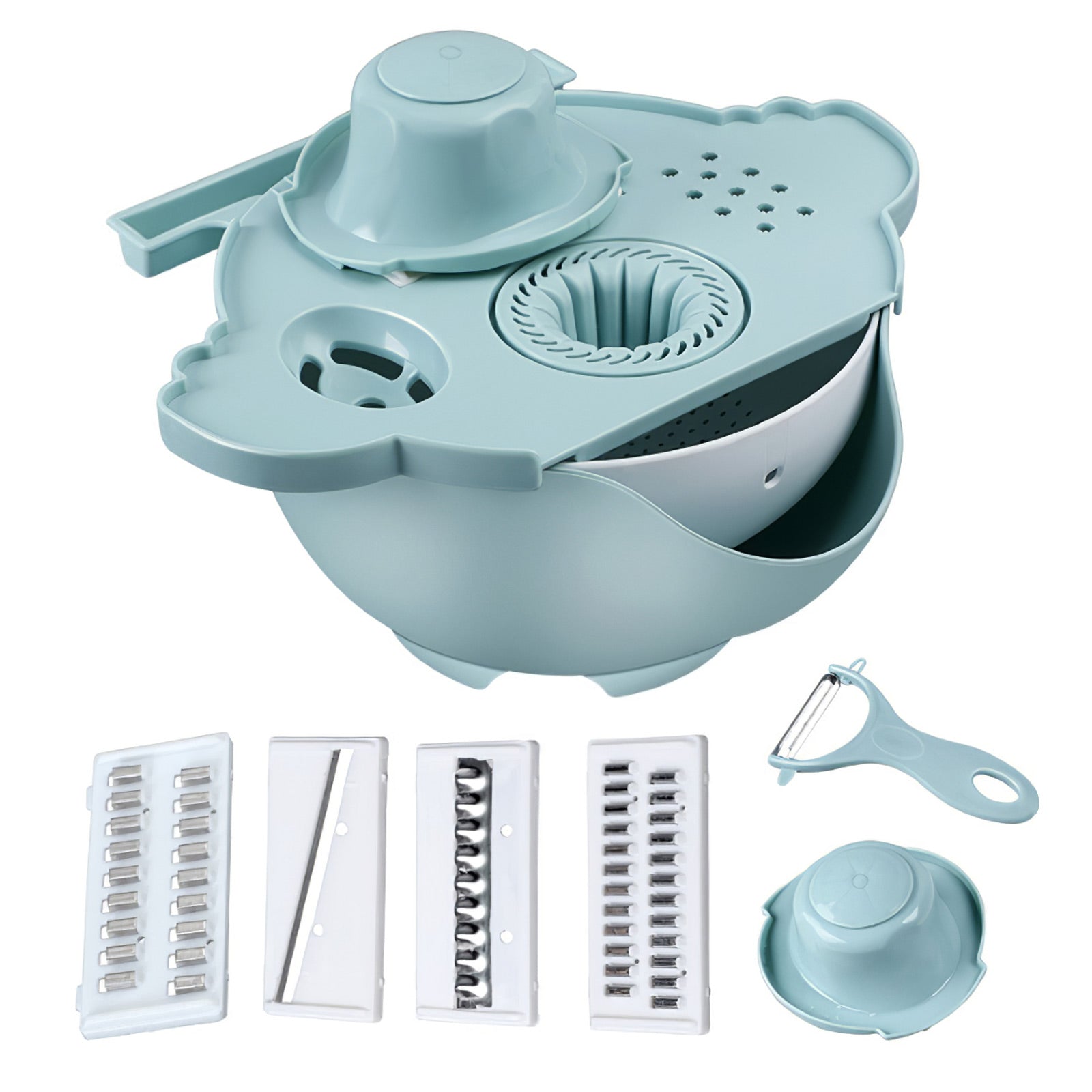 BowLift | All-in-One Drain Basket Vegetable Grater