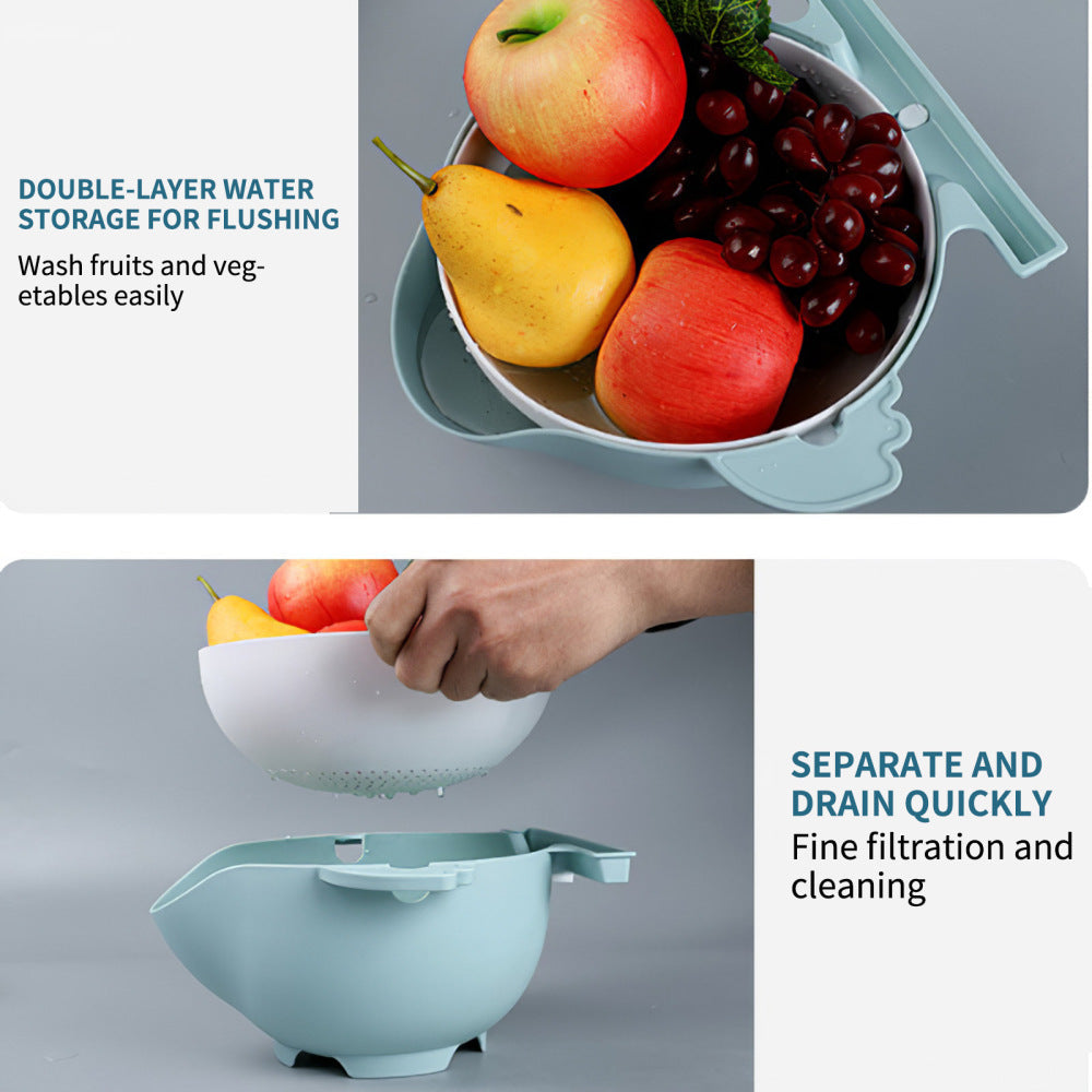 BowLift | All-in-One Drain Basket Vegetable Grater