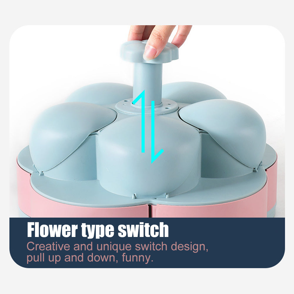 BowLift | Two-Layer Rotating Flower Candy Snack Box