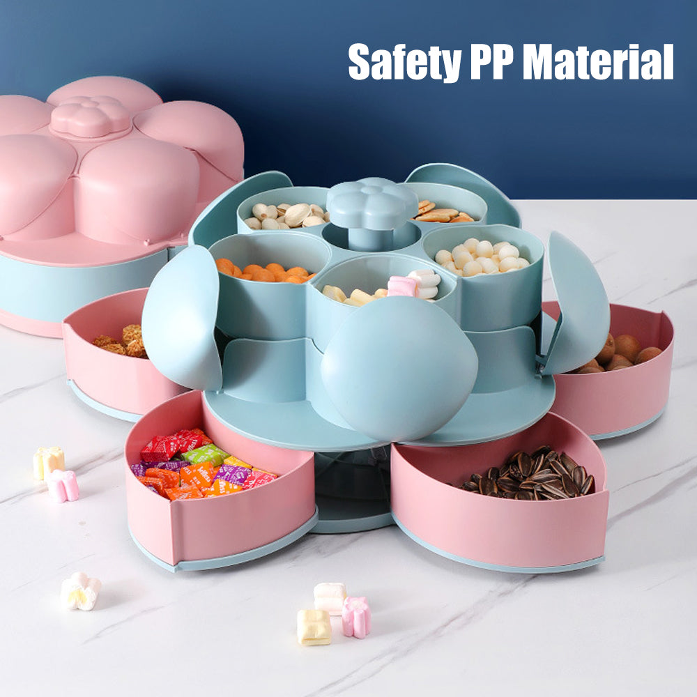 BowLift | Two-Layer Rotating Flower Candy Snack Box