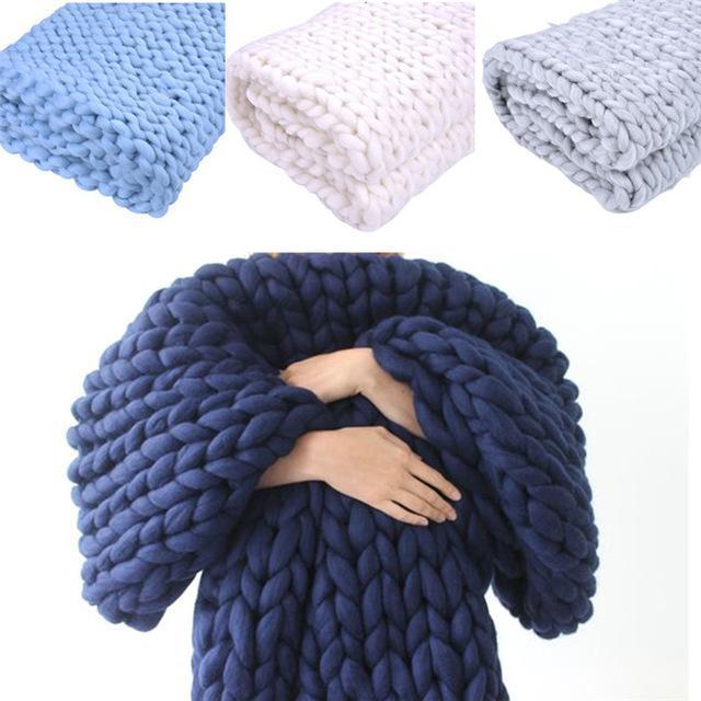 BowLift | Handmade Chunky Knit Blanket Comfy & Warm -  80 x100 cm