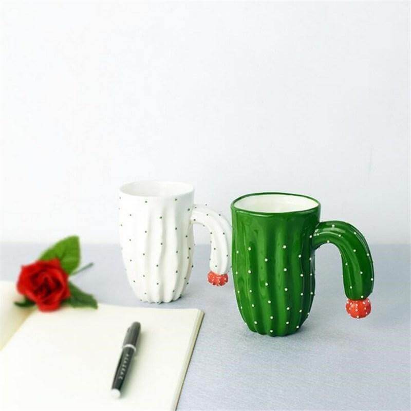 BowLift | 3D Cactus Style Ceramic Coffee Mugs