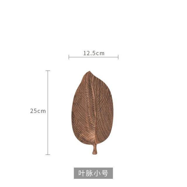BowLift | Walnut Snack Tray Leaf Plates