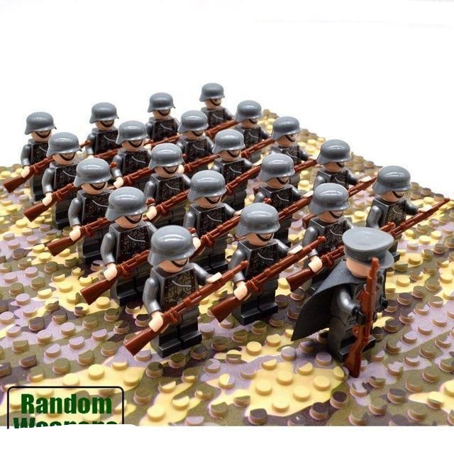 BowLift | 21PCs/set WWII Army Military Building Blocks German France Italy Japan Britain