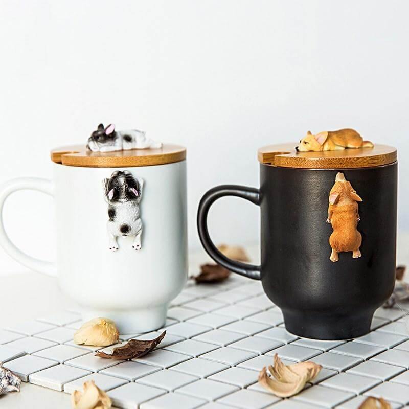 BowLift | 3D Climbing Bulldog Ceramic Mugs