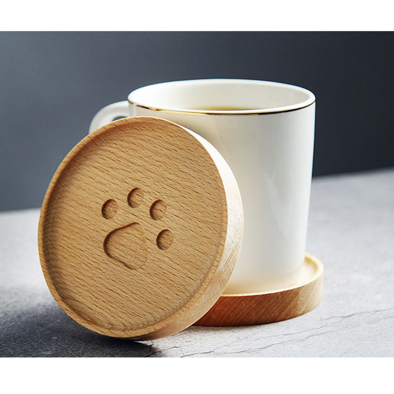 BowLift | Cute Cat Paw Wooden Coaster