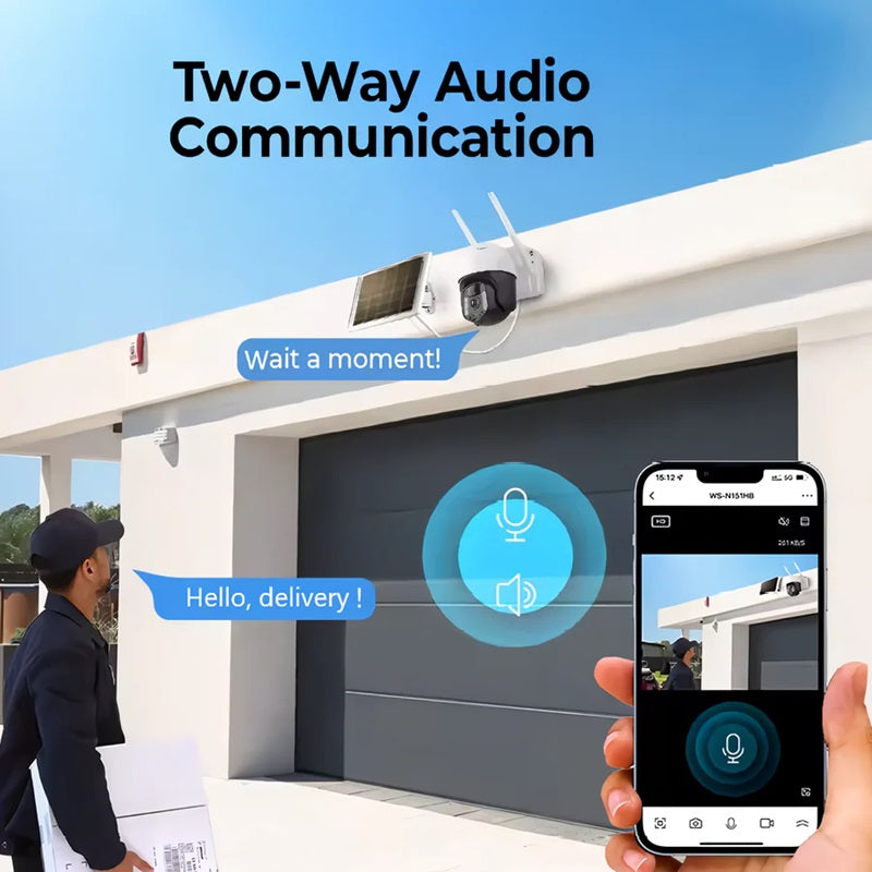 BowLift | 2K Solar-Powered WIFI PTZ Camera with Auto-Tracking & Night Vision