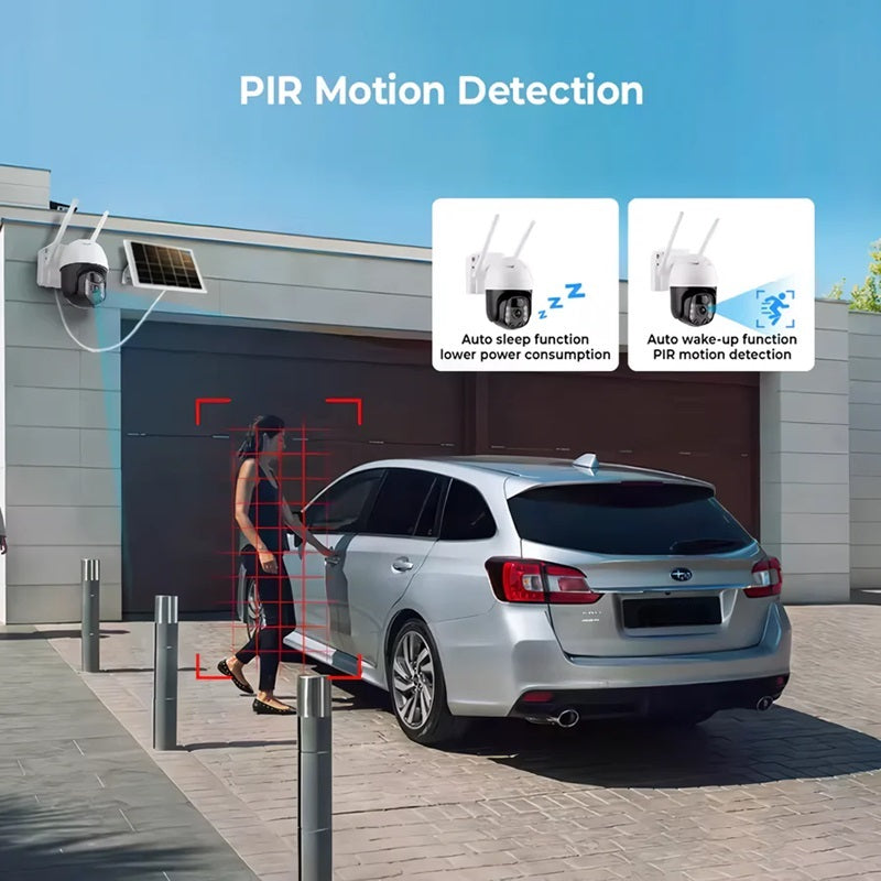 BowLift | 2K Solar-Powered WIFI PTZ Camera with Auto-Tracking & Night Vision