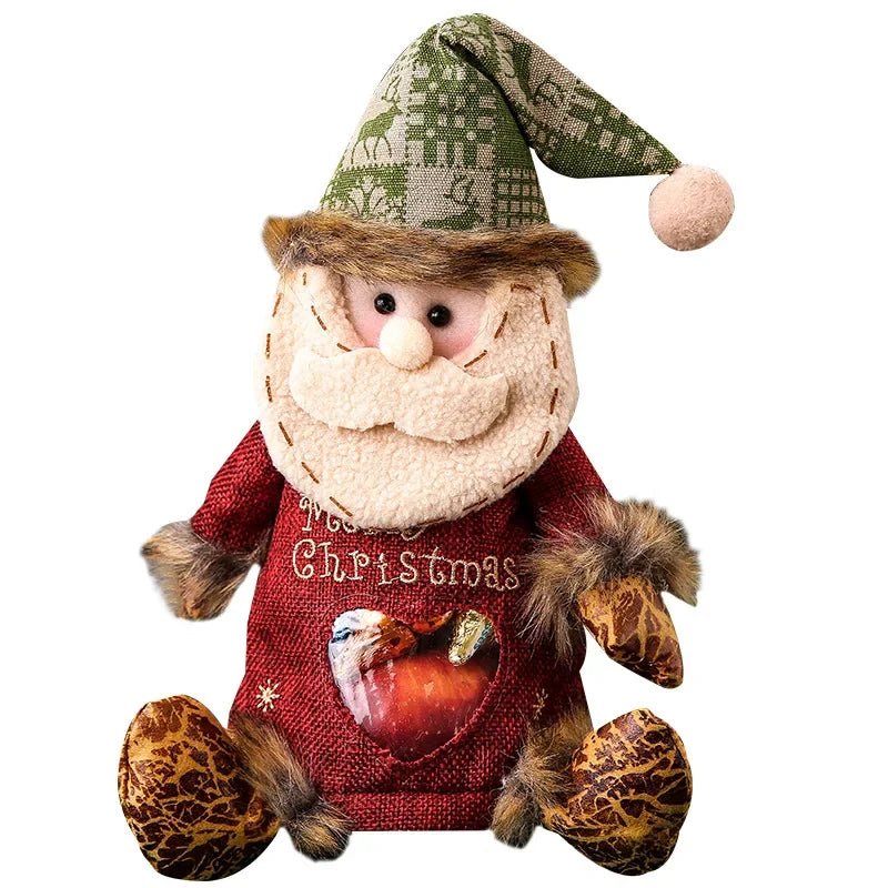 BowLift | Christmas Gift Bags | Santa & Snowman Design | Reusable Holiday Packaging | Cloth & Linen