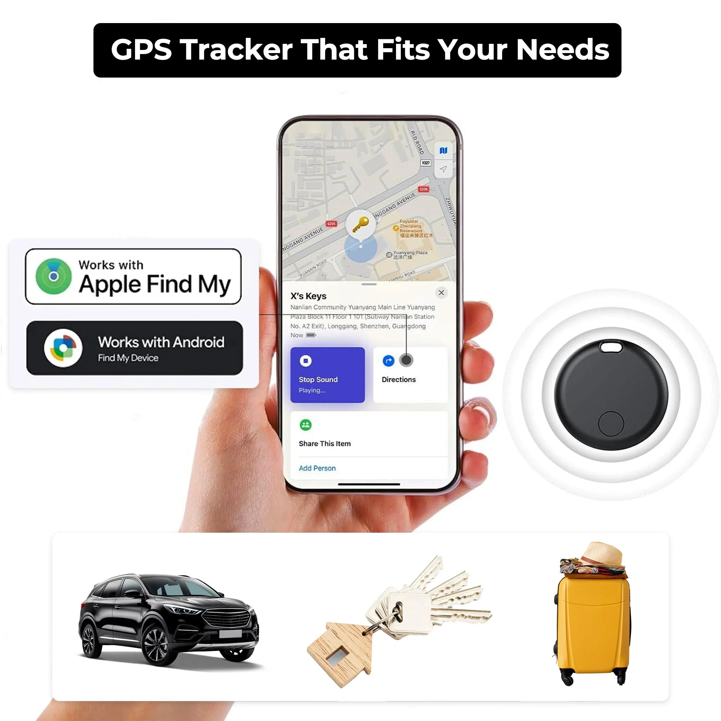 BowLift | Bluetooth GPS Tracker Key Finder Device