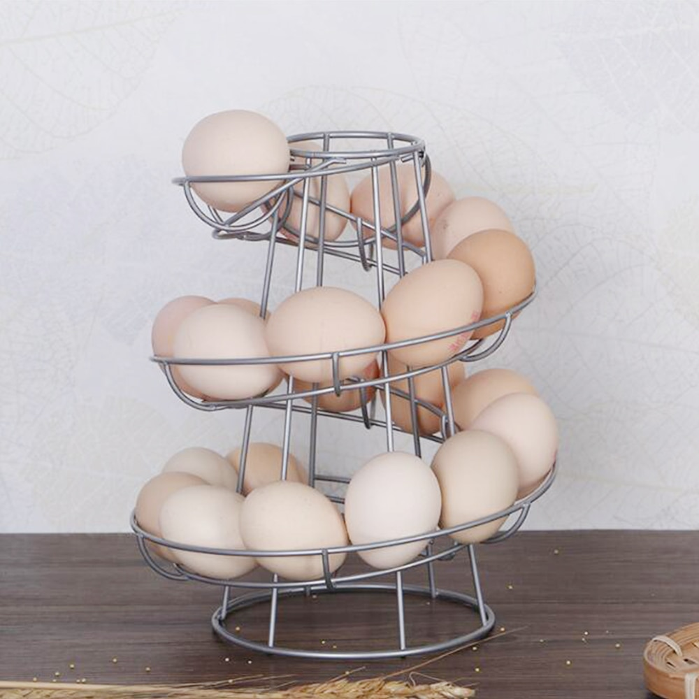 BowLift | Creative Spiral Egg Dispenser Storage Rack