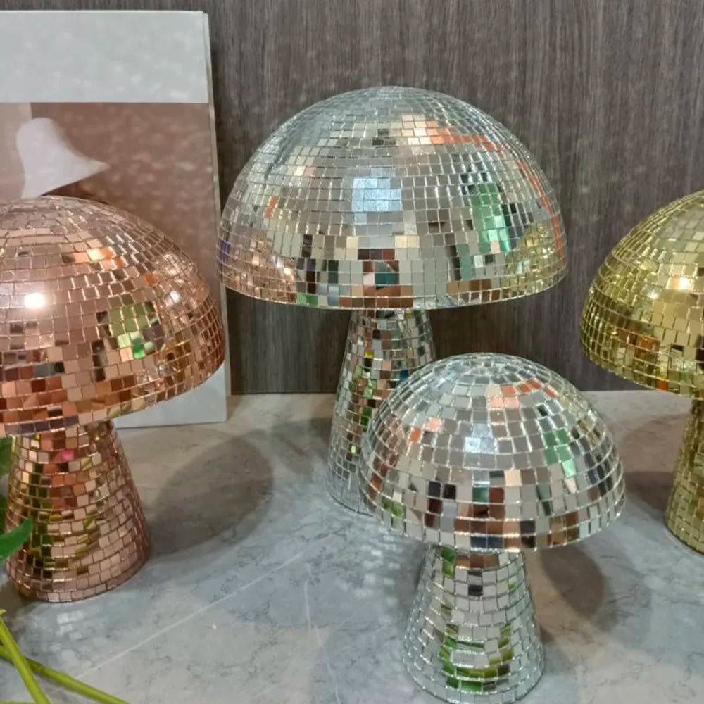 BowLift | Retro-Style Glass Disco Mushroom Decoration