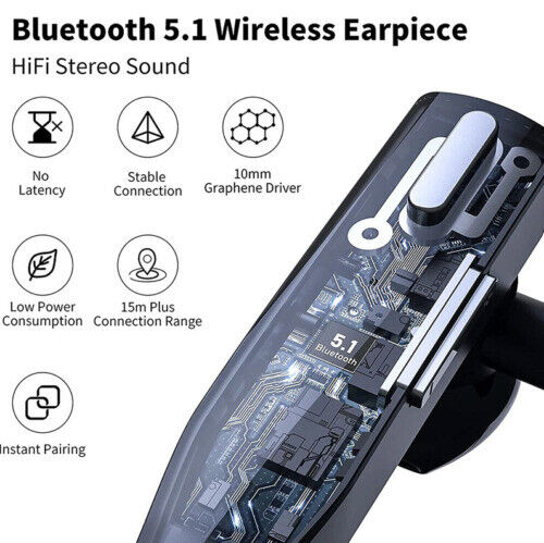 BowLift | Trucker Dual Mic Wireless Bluetooth 5.1 Noise Cancelling Headset/Earphones