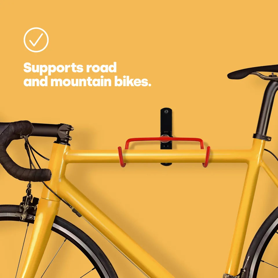BowLift | Folding Bike Wall Hook – Space-Saving Bike Hook with Protective Hooks