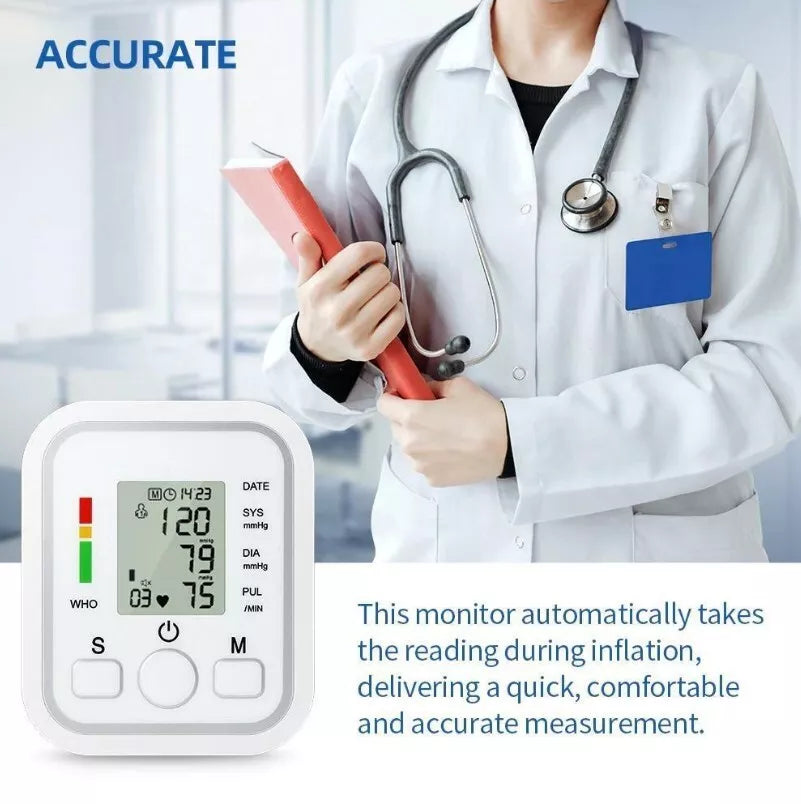 BowLift | Digital Blood Pressure Monitor | Fully Automatic, Intellisense Technology & Memory Function for Home and Travel Use
