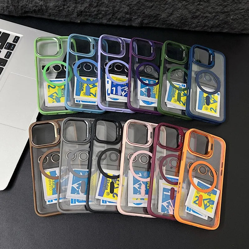 BowLift | Shockproof Magnetic Phone Case with Glass Lens Guard & Stand – 1+1 FREE