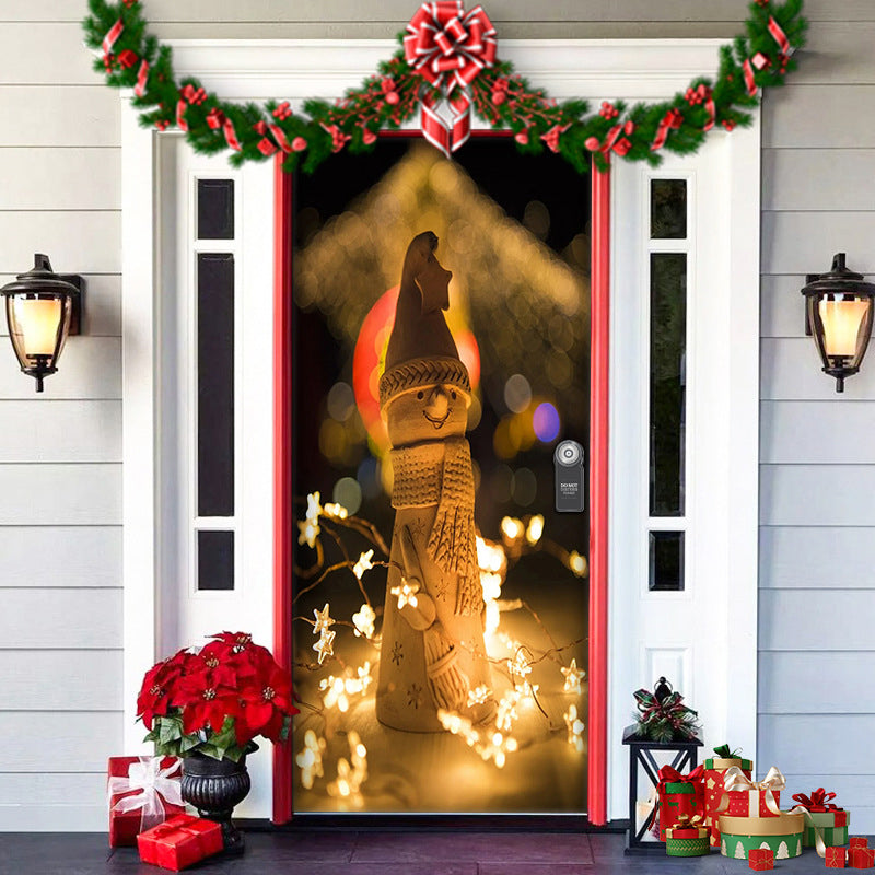 BowLift | Christmas Door Cover | Fabric Front Door Decoration | Washable & Reusable | 91×203cm