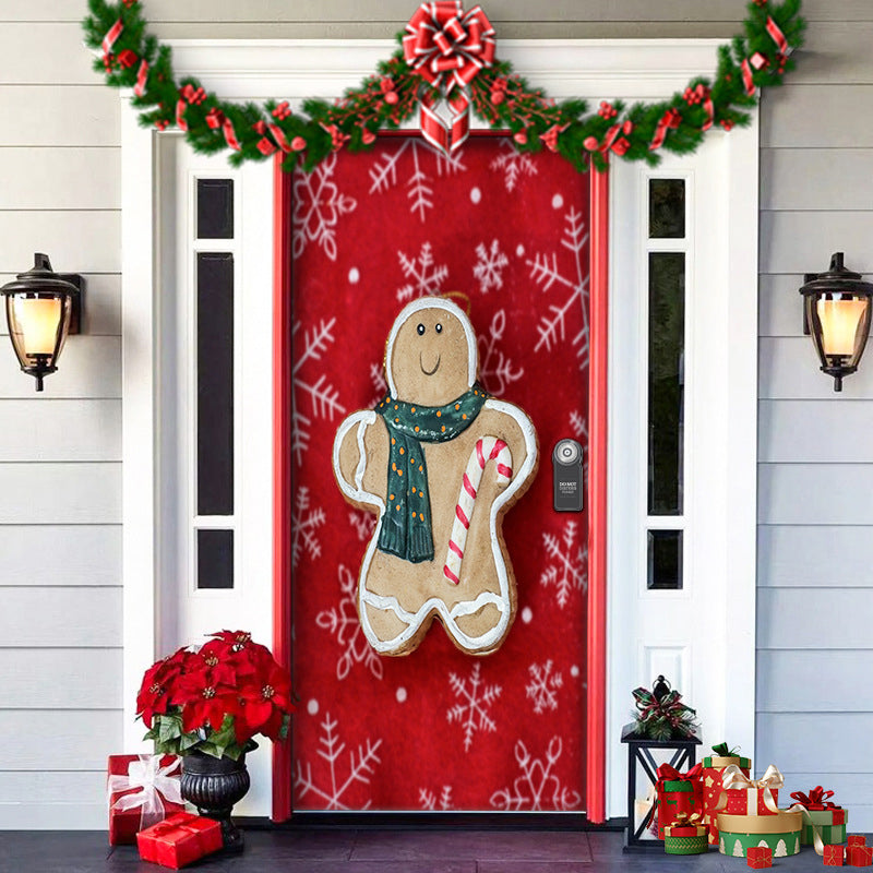 BowLift | Christmas Door Cover | Fabric Front Door Decoration | Washable & Reusable | 91×203cm