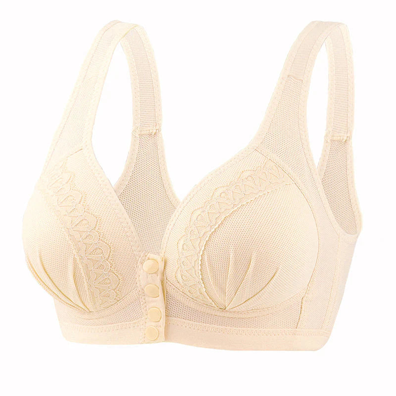 BowLift | Front Button Breathable Skin-Friendly Cotton Bra