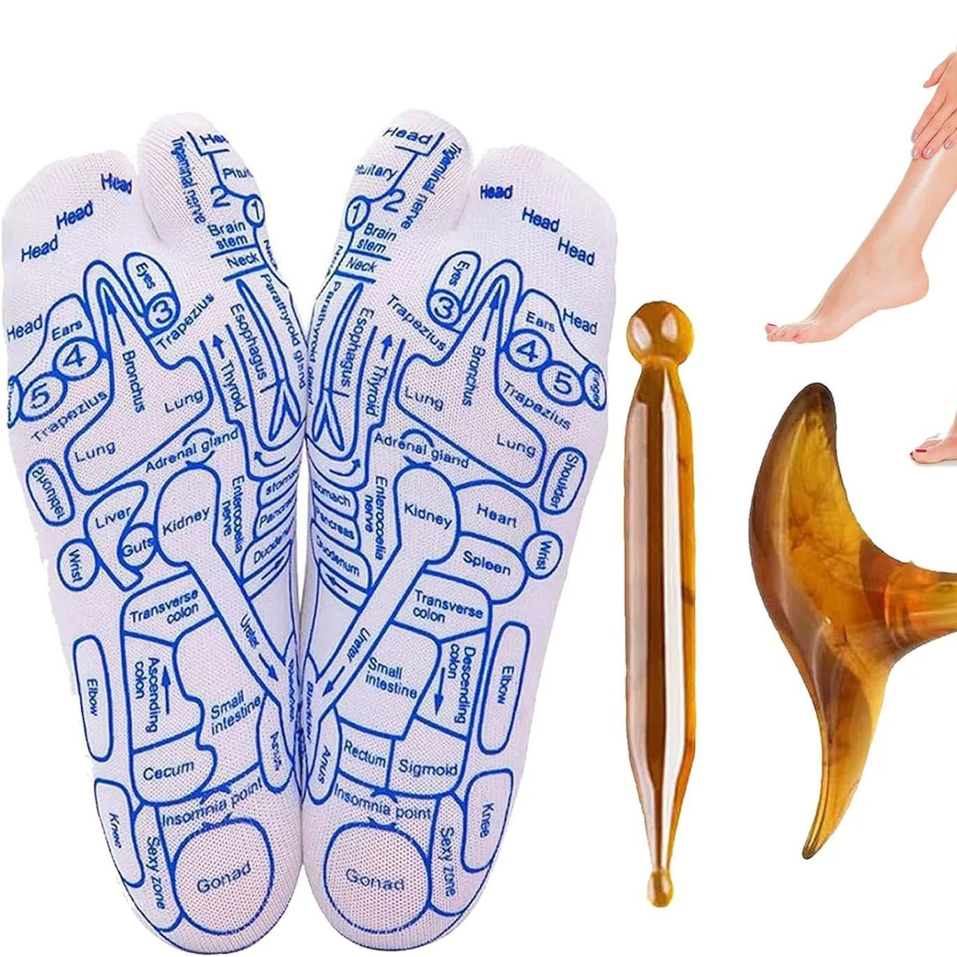 BowLift | Acupressure Reflexology Socks with Massage Stick