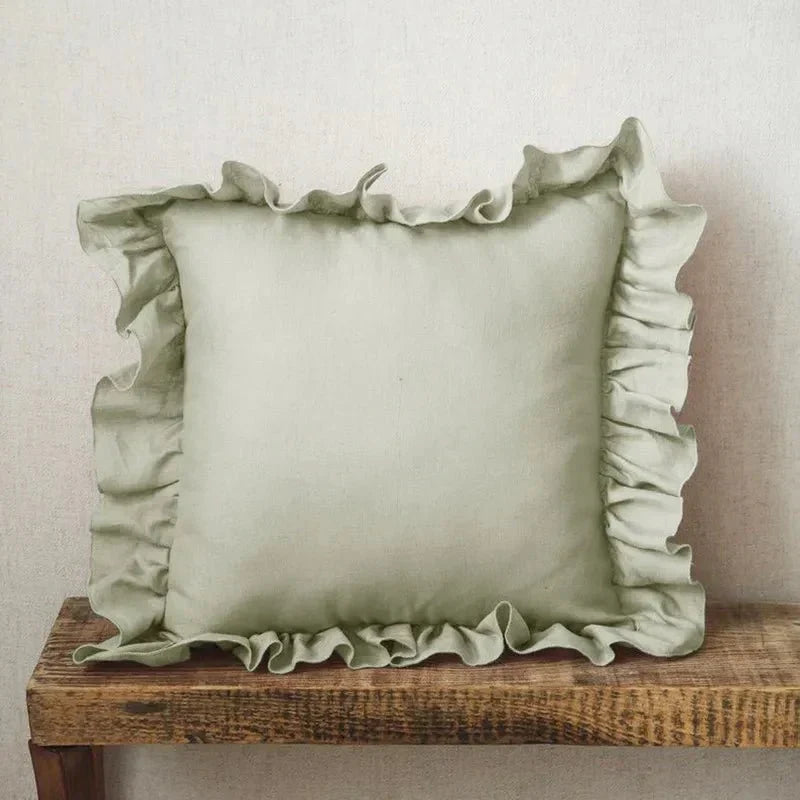 BowLift | Soft Linen Ruffle Pillowcase