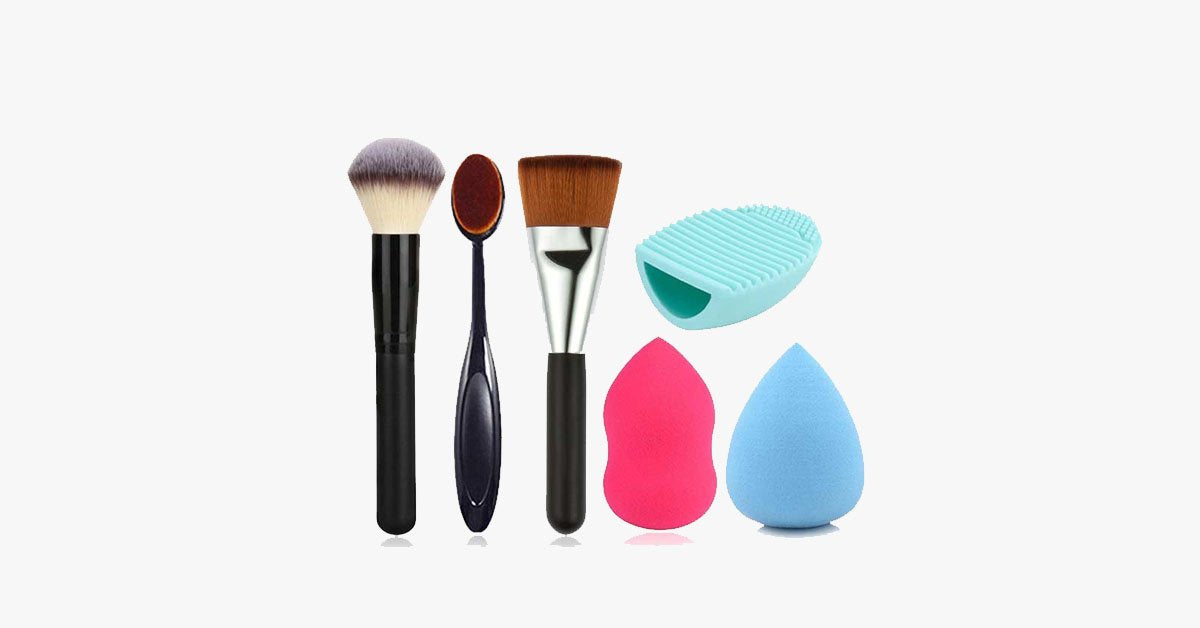 BowLift | 6-piece Brush-Sponge Combo – Making Makeup Mixing Easy