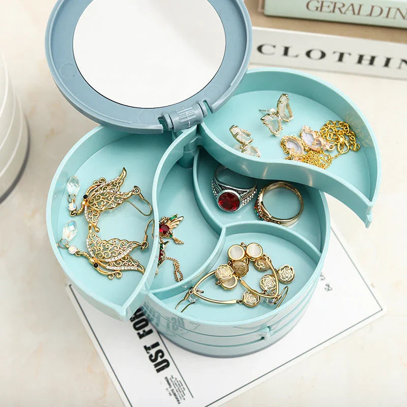 BowLift | Perfect Gift-4 Layer Rotatable Jewelry Storage Box