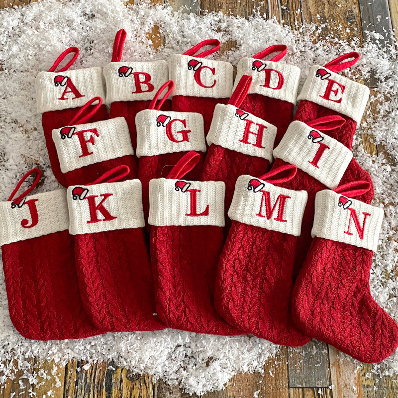 BowLift | Cozy Knit Socks, Embroidered Candy Gift Bag, Letter Christmas Stocking - Perfect for the Little Ones!